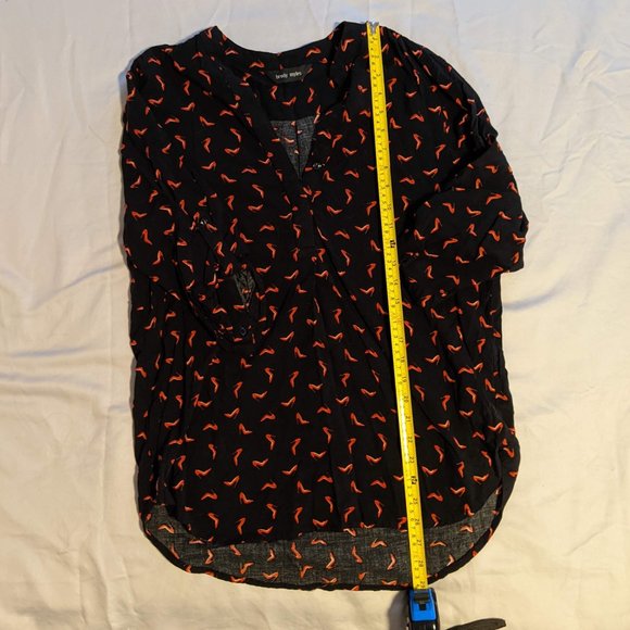 Brody Miles Red Stiletto Blouse sz L - Picture 10 of 13